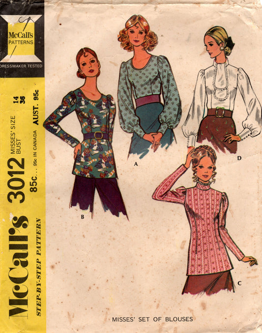 McCall's 3012 70s blouse