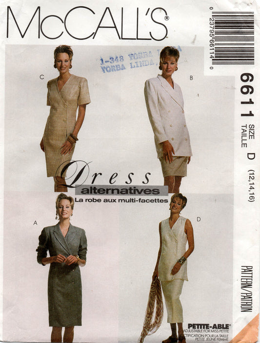 McCall's 6611 90s dress jacket skirt