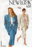 New Look 6285 Womens Draped Cocoon Jacket & Pencil Skirt with Godet 1980s Vintage Sewing Pattern Sizes 8 - 12