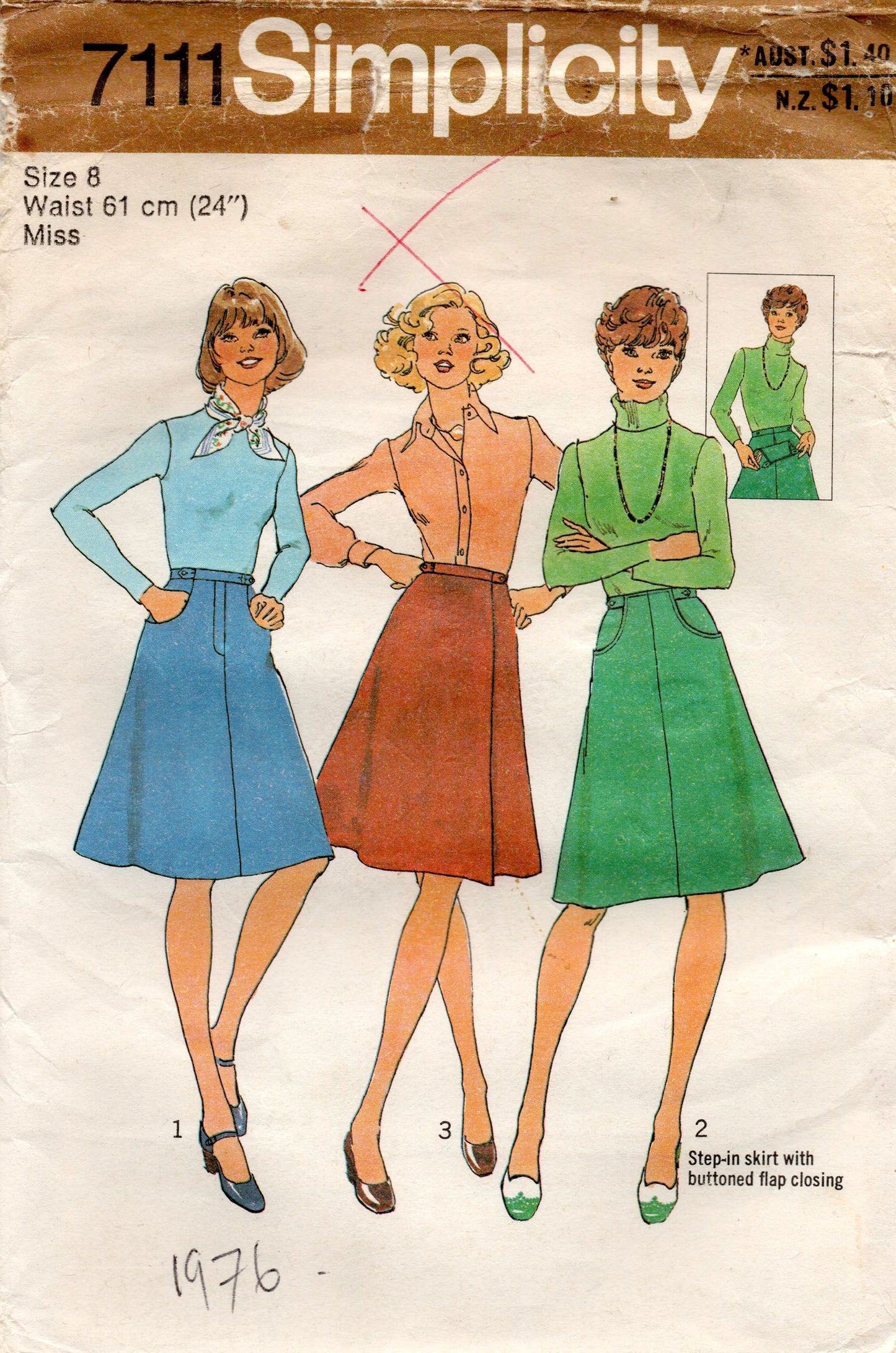 simplicity 7111 70s skirt