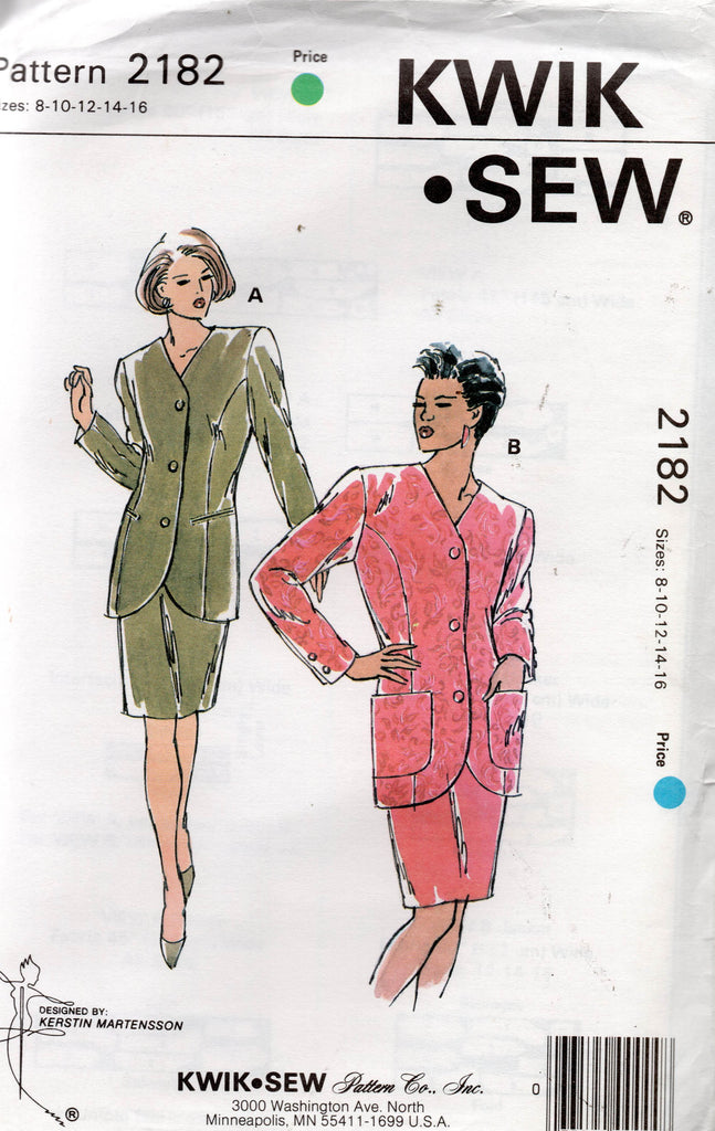 KWIK Sewing Pattern 2252 Misses' Skirts, Wrap, 3 Variations, Ties, Size  XS-XL, Uncut, Vintage 1993