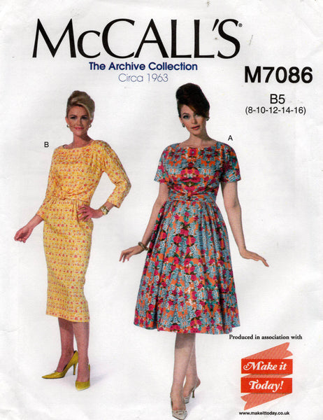 McCall's M7086 60s reissued dress