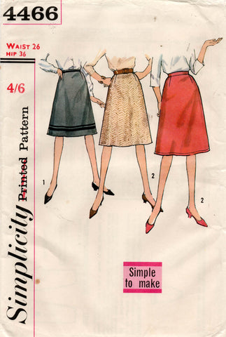 simplicity 4466 60s skirts