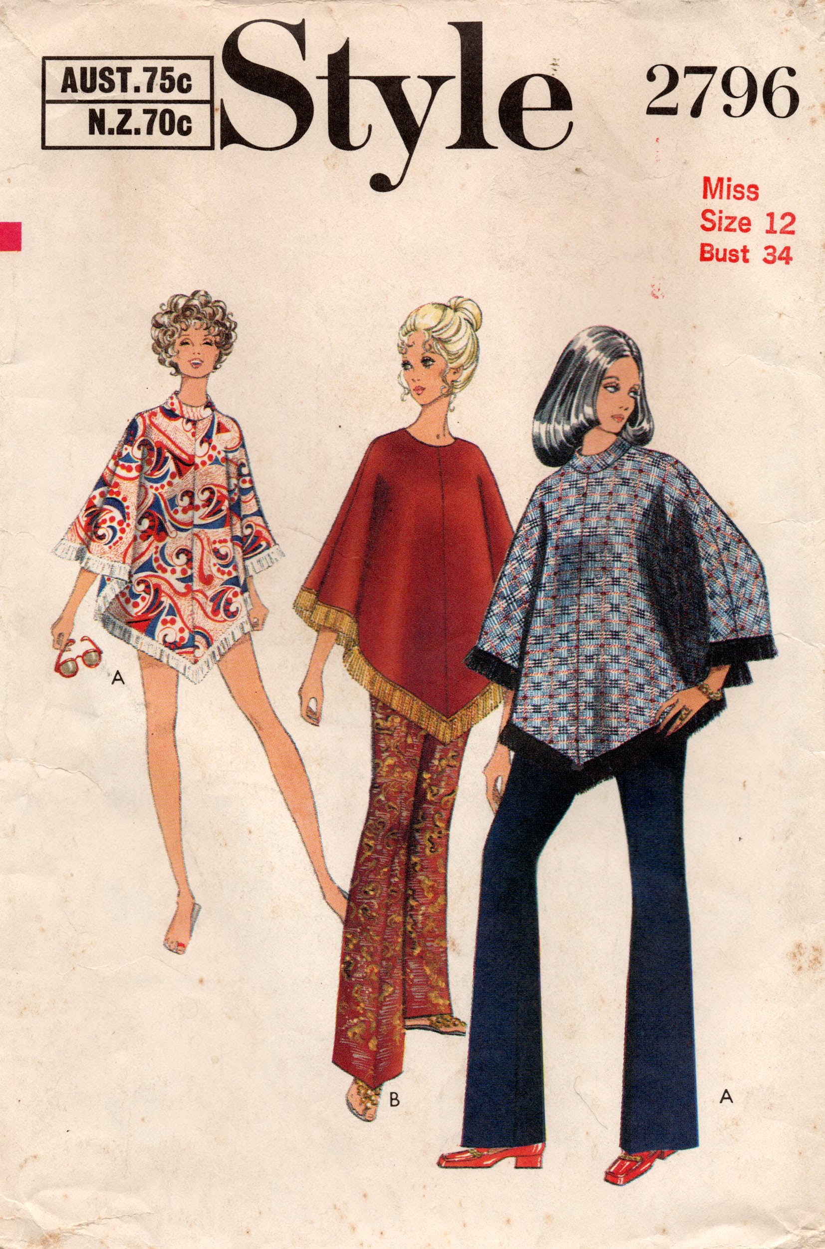 style 2796 70s poncho and pants