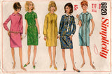 Simplicity 6920 Womens Tucked Dress with Peter Pan Collar 1960s Vintage Sewing Pattern Size 12 Bust 32 inches