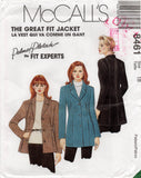 McCall's 8461 PALMER PLETSCH Womens Lined Jacket 1990s Vintage Sewing Pattern Size 12 or 18 UNCUT Factory Folds
