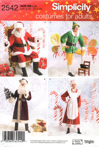 simplicity 2542 xmas costumes