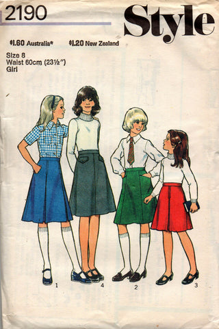 Style 2190  70s girls skirts