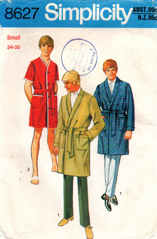 Simplicity 8627 70s mens robe
