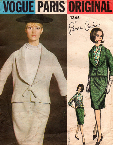 Vogue 1365 Pierre Cardin suit and blouse 60s