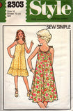 Style pillowcase dress 2303 70s girls 