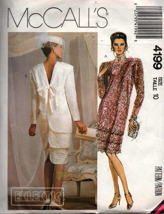 McCall's 4199 wedding dress 80s