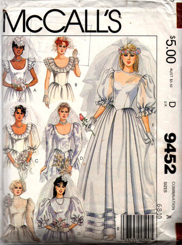 McCall's 9452 wedding dress