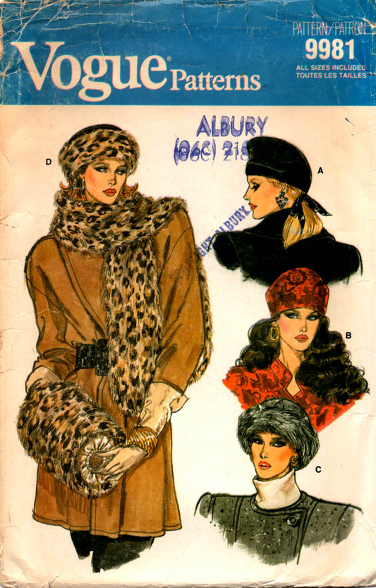 Vogue 9981 hats and muff