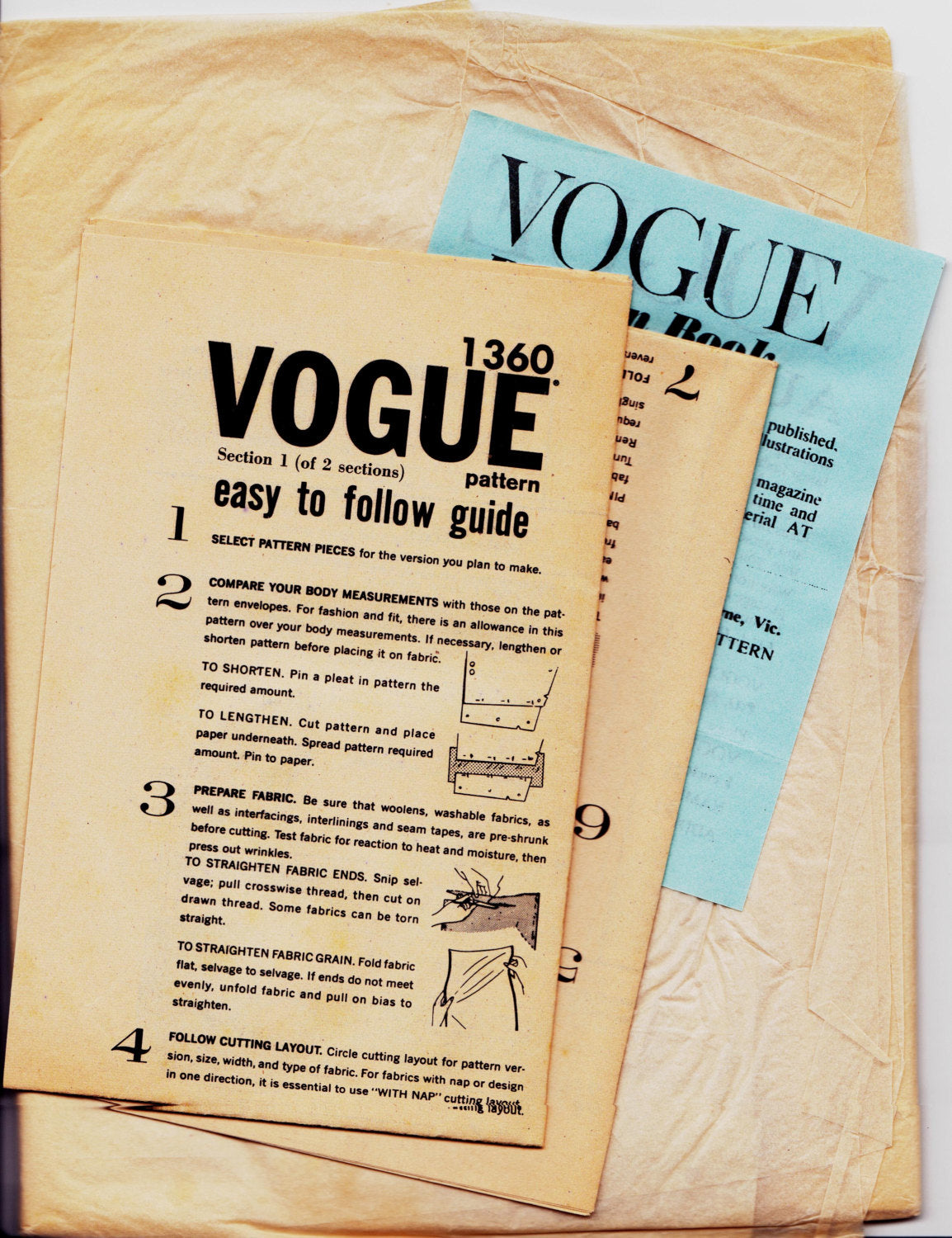 Vogue Paris Original 1360 JACQUES GRIFFE Womens Mod Dress & Jacket 1960s Vintage Sewing Pattern Size 14 Bust 34 inches UNUSED Factory Folded