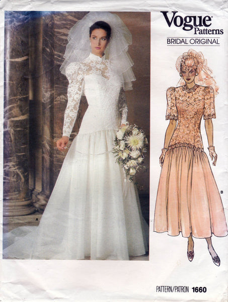 Vogue Bridal 1660 80s wedding dress