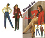 Simplicity 6153 Womens JOHN WEITZ Tapered Pants Shirt & Unlined Jacket 1980s Vintage Sewing Pattern Size 14 UNCUT Factory Folded