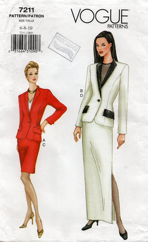 Vogue 7211 90s skirt suit