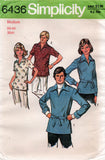 Simplicity 6436 Mens Retro Shirts 1970s Vintage Sewing Pattern MEDIUM UNCUT Factory Folded