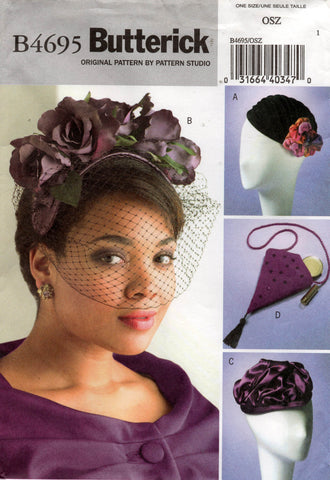 butterick 4695 hats and bag oop