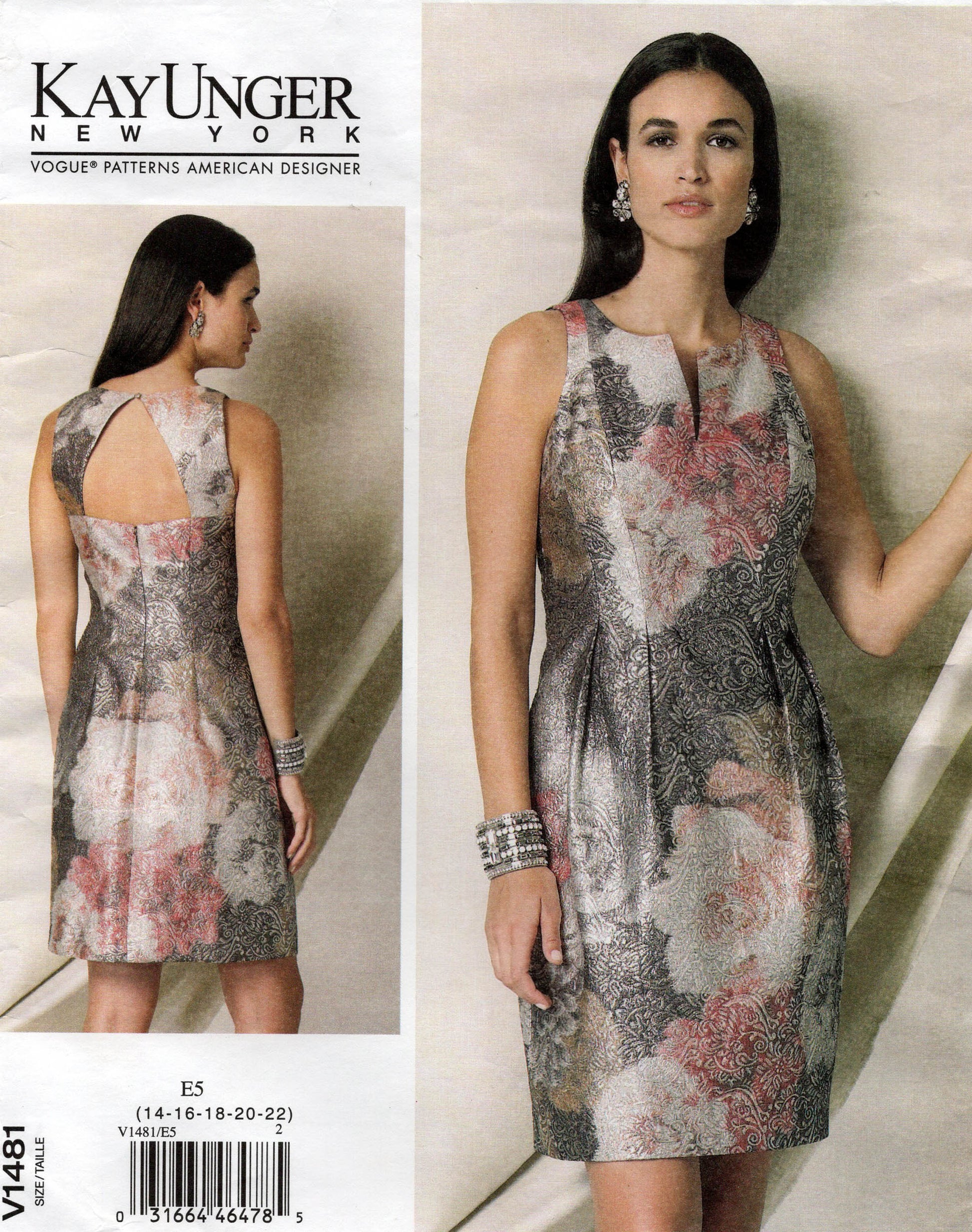 vogue 1481 kay unger oop dress