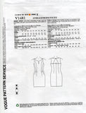 Vogue American Designer 1481 KAY UNGER Womens Pleat Front Evening Dress with Cutout Back Out Of Print Sewing Pattern Size 14 - 22 UNCUT Factory Folded
