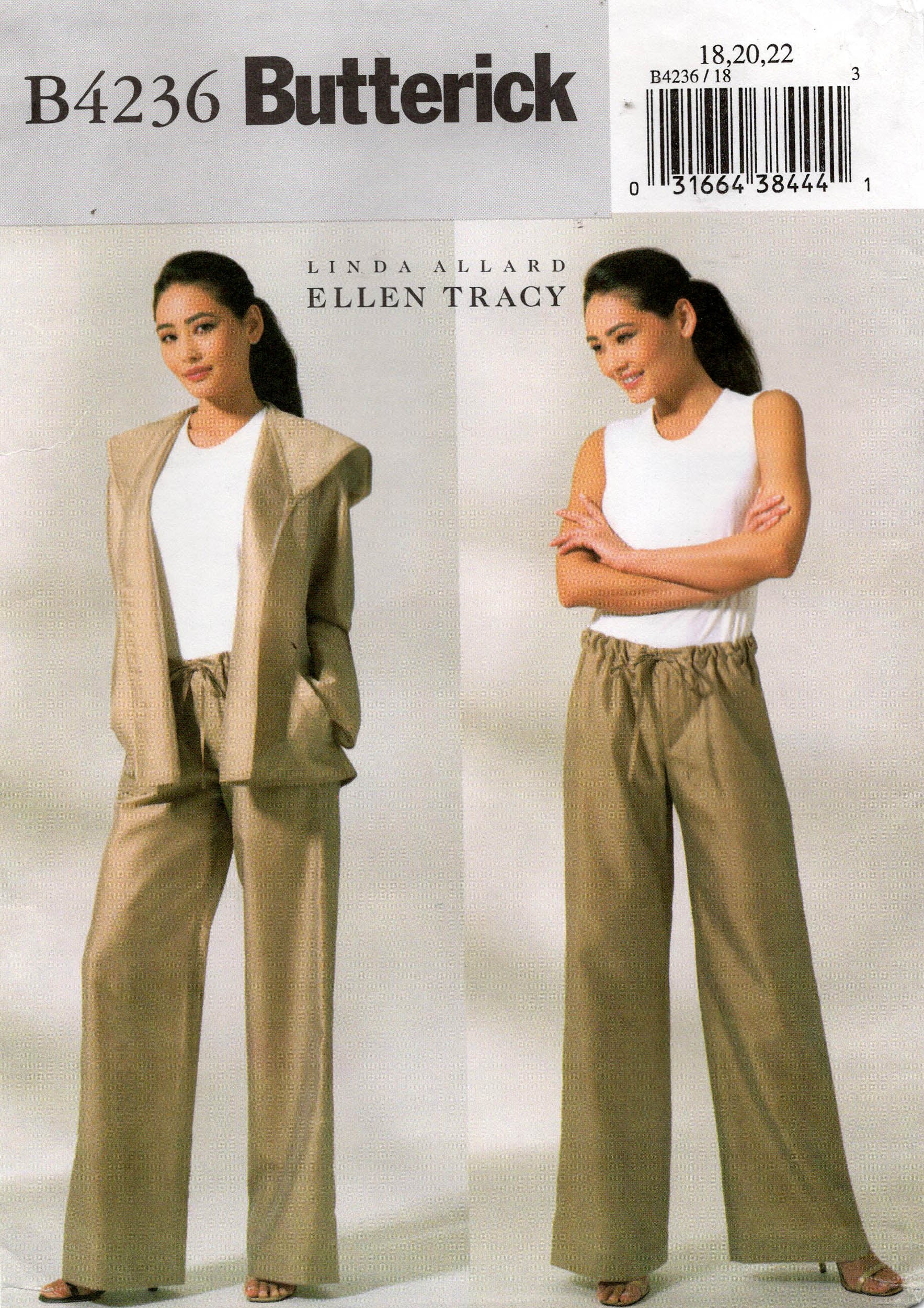 butterick 4236 ellen tracy jacket and pants
