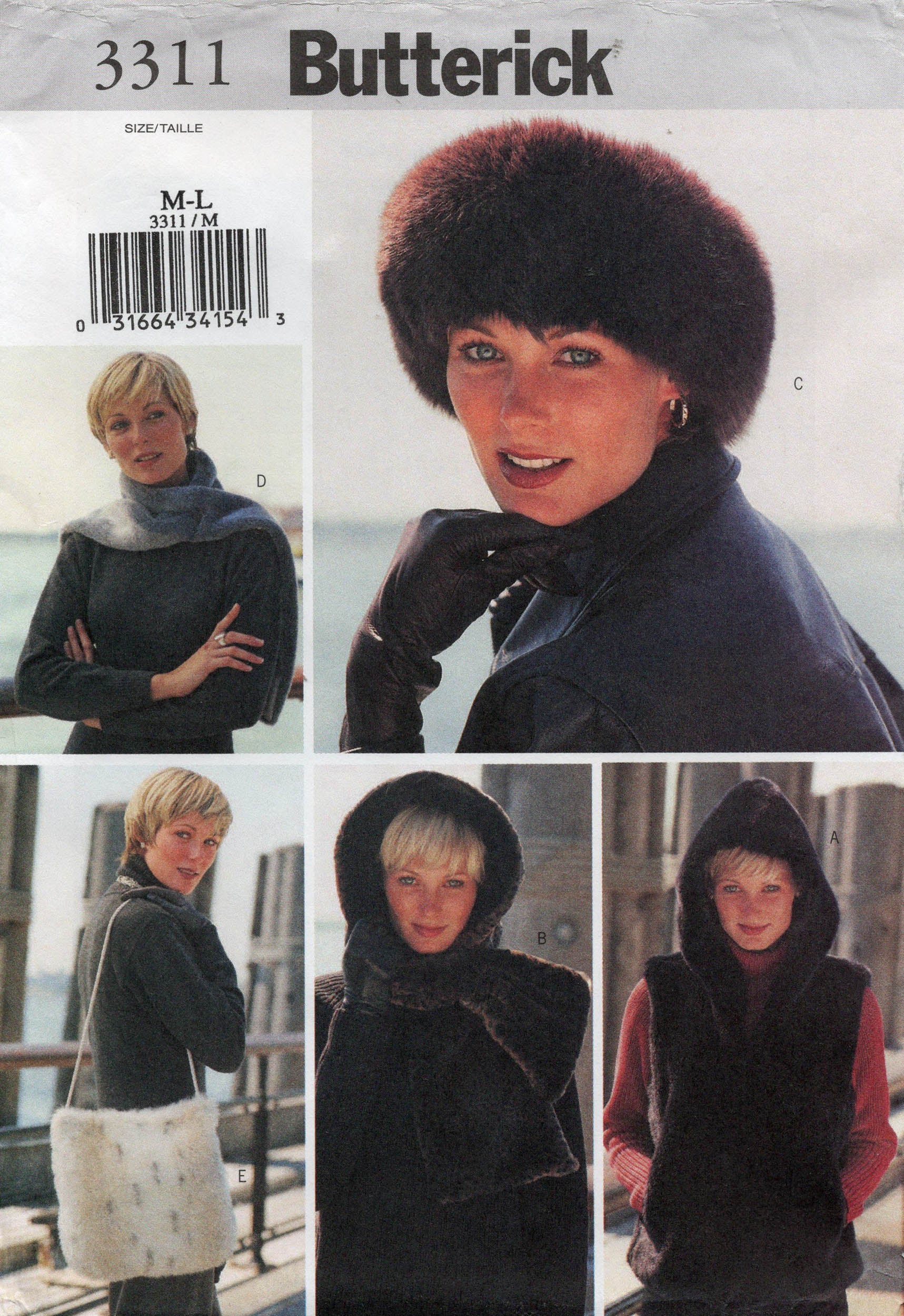 butterick 3311 winter accessories oop