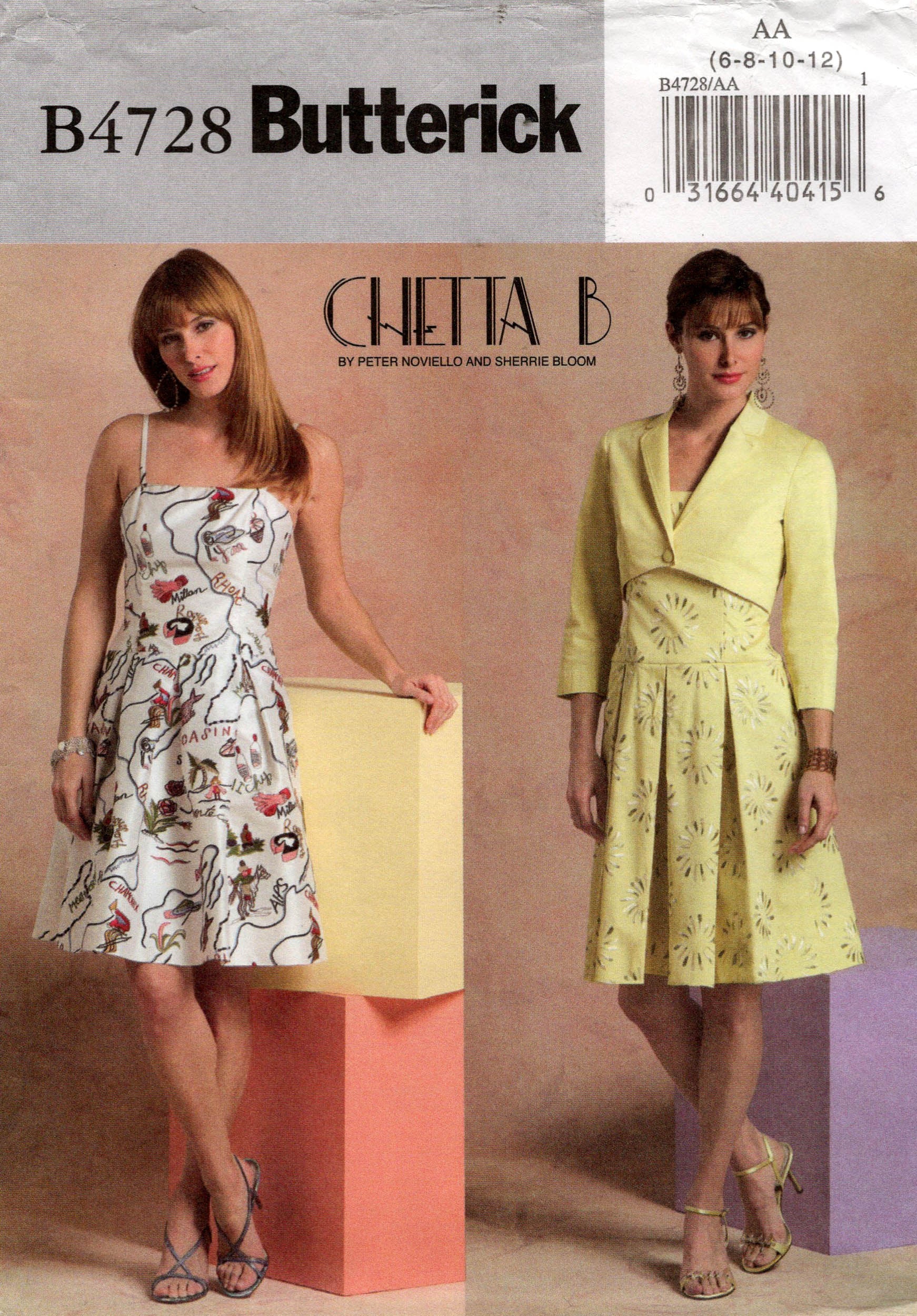 butterick 4728 chetta b dress and jacket oop