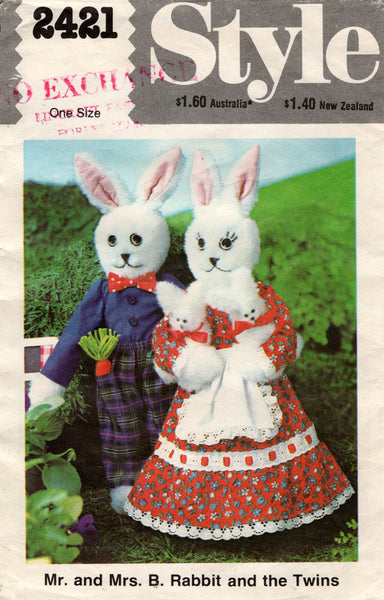 Style 2421 rabbit toys 70s