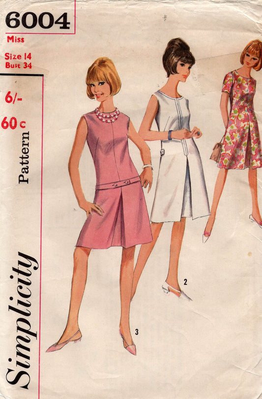 simplicity 6004 60s dress