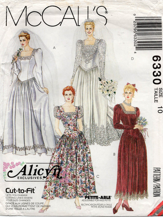 McCall's 6330 90s wedding dress