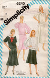 simplicity 6245 80s top and skirt