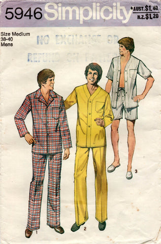 simplicity 5946 mens pajamas