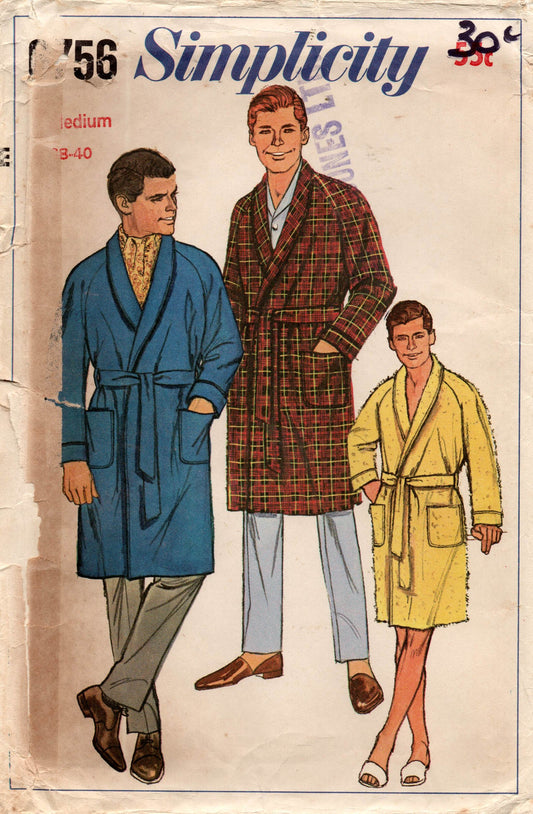 simplicity 6756 60s mens robe