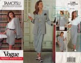 Vogue American Designer 1166 TAMOTSU Womens Career Wardrobe Wrap Skirt Jacket Dress Top & Shorts 1990s Vintage Sewing Pattern Size 12 - 16 UNCUT Factory Folded