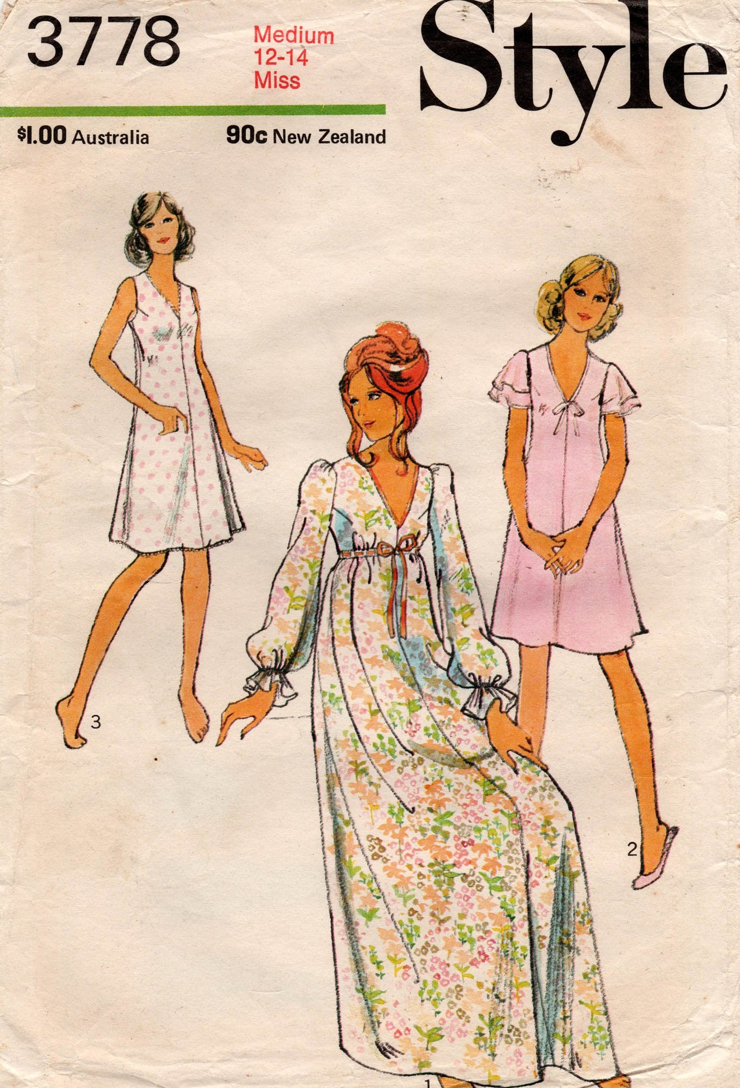 style 3778 70s nightgown