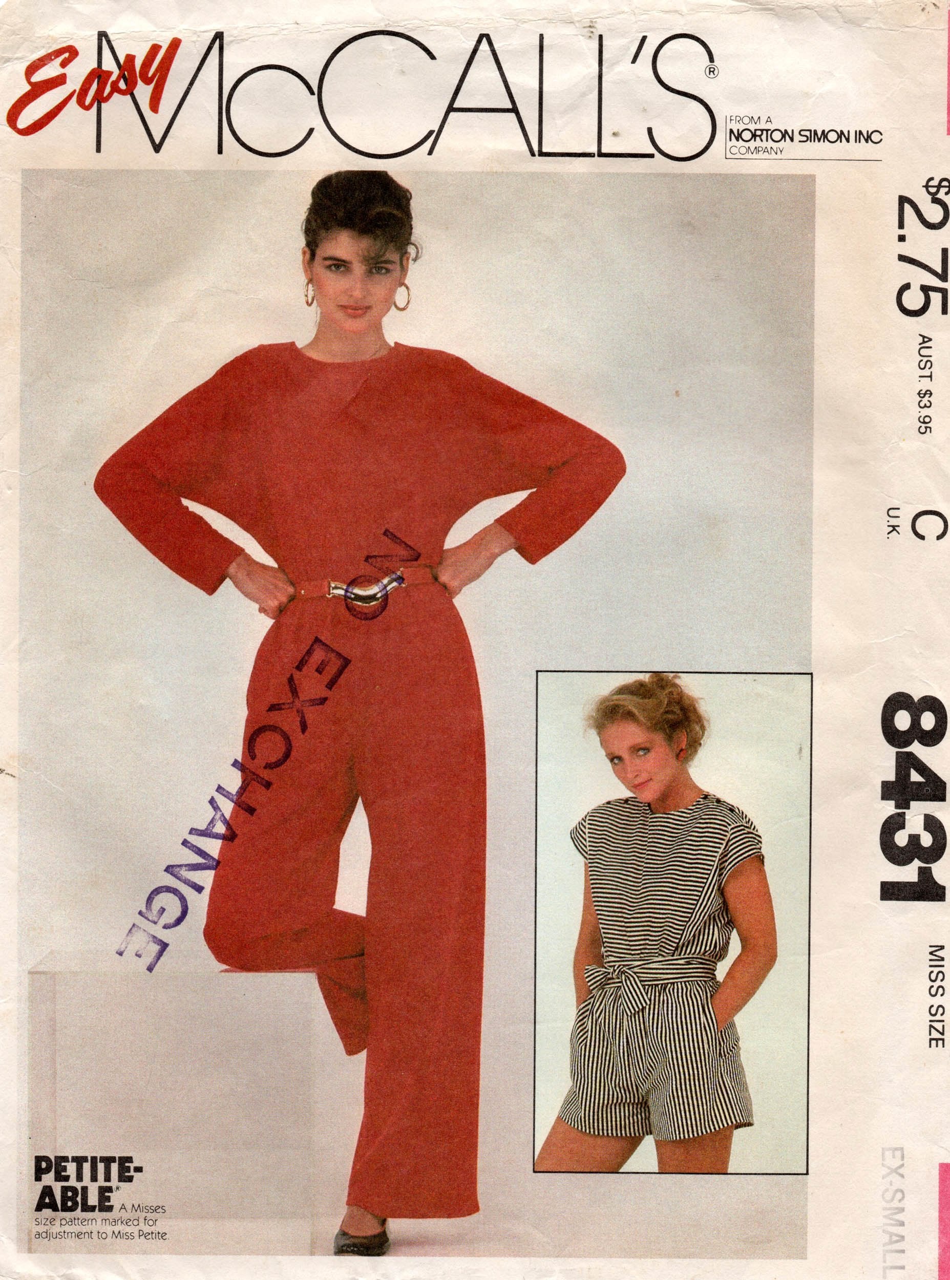 McCall's 8431 80s jumpsuit