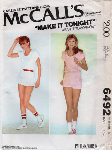 MCall's 6492 tennis outfit 70s