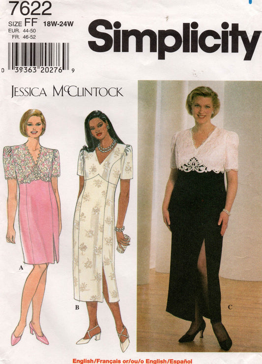 simplicity 7622 90s dress