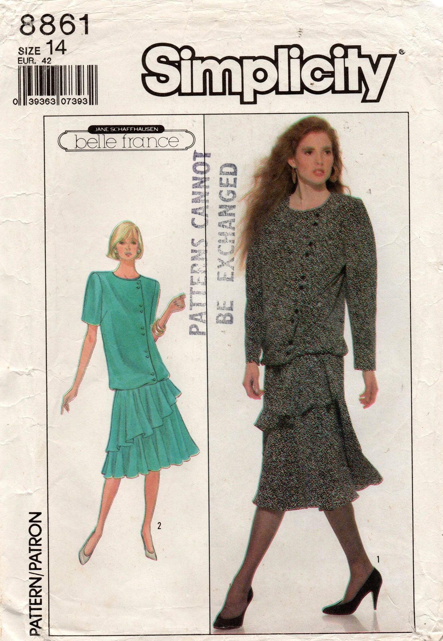 simplicity 8861 80s dress