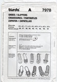 Burda Creativ 7978 Womens Slippers & Scuffs Out Of Print Sewing Pattern UNCUT Factory Folded