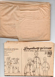 Simplicity 3180 Toddler Boys Overcoat Suspender Pants & Hat 1950s Vintage Sewing Pattern Size 4