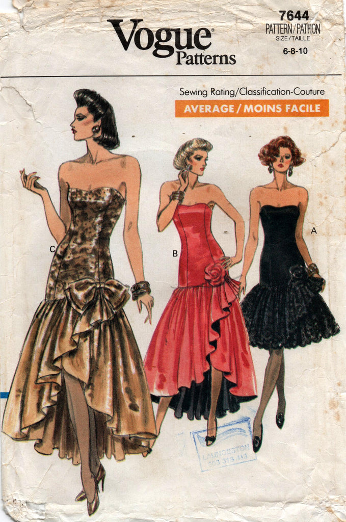 1930s evening gown sewing pattern 2611 – Lady Marlowe