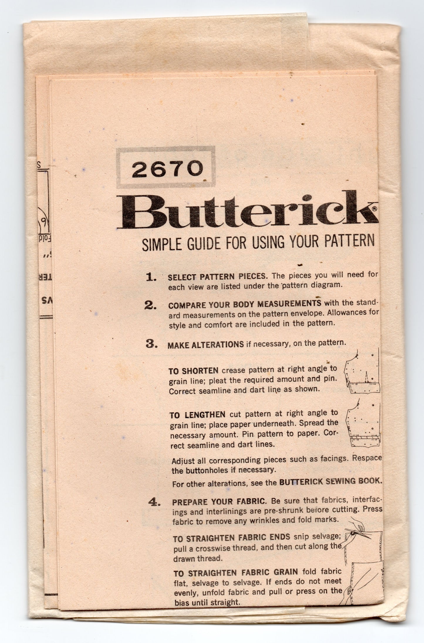Butterick 2670 Womens EASY Panelled Sheath Dress 1960s Vintage Sewing Pattern Size 12 Bust 32 inches UNUSED Factory Folded