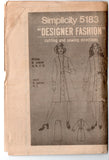 Simplicity 5183 Designer Womens Dress & Vest 1970s Vintage Sewing Pattern Size 14 or 16 UNCUT Factory Folded NO ENVELOPE