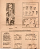 Mail Order 9940 Toddler Girls Pinafore Blouse & Panties 1950s Vintage Sewing Pattern Size 2 Breast 21 Inches