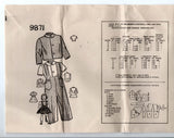 Anne Adams 9871 Toddlers Suspender Pants Skirt & Jacket 1950s Vintage Sewing Pattern Size 4 UNUSED Factory Folded