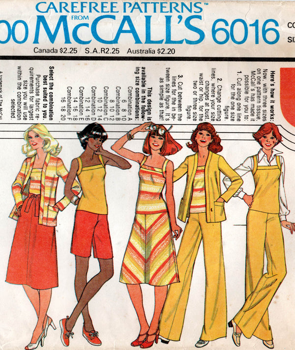 1960's McCall's Jacket, A-line Skirt and Button Up Shirt pattern - Bust 33