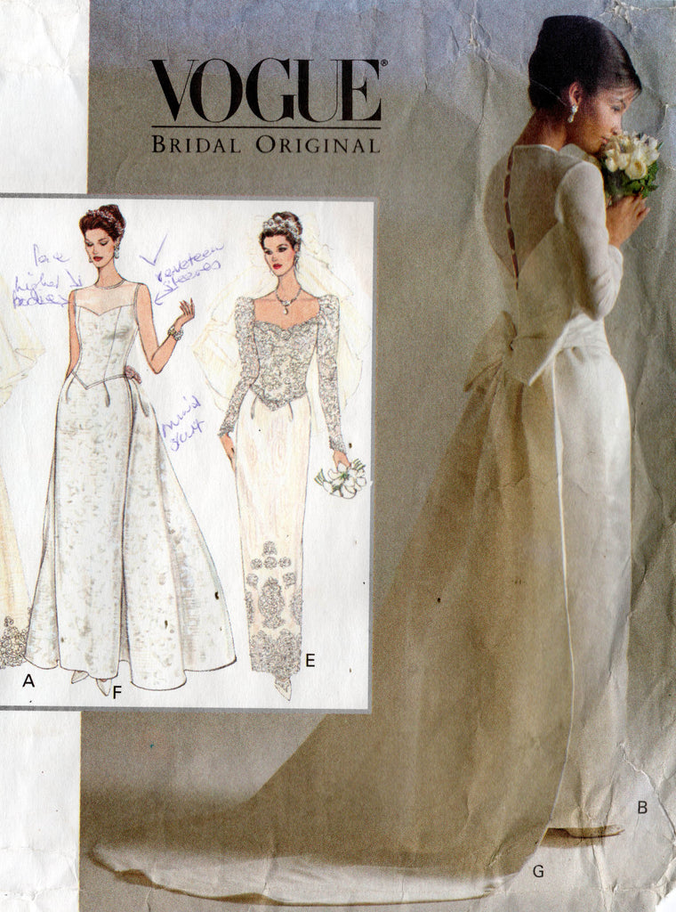 vogue 2849 | Vogue wedding dress patterns, Wedding dress patterns, Sewing  wedding dress
